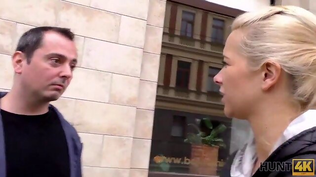 Watch this petite Czech teen chick get down and dirty for cash in a public fuck frenzy