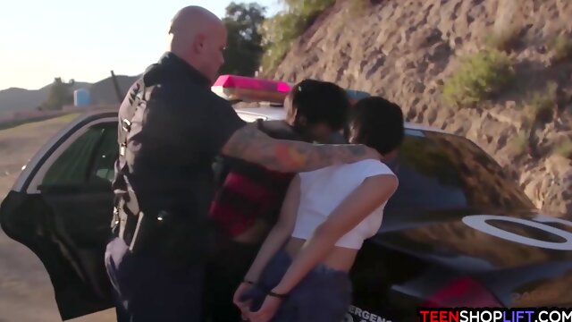 Two Ethnic Teens Busted By A Cop Who Had His Way With T