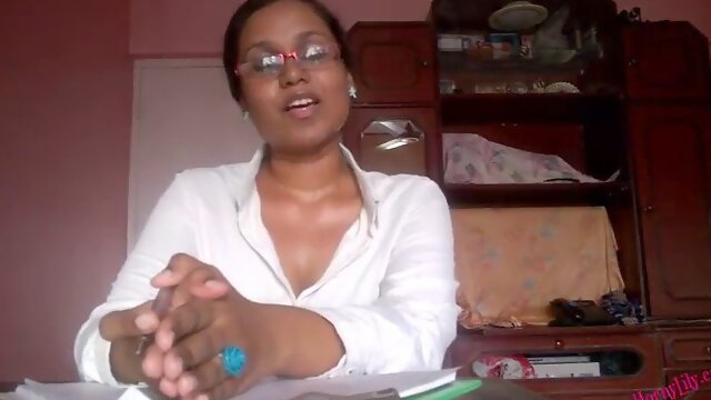 Naughty Indian teacher tests Desi girl with big ass in hot roleplay