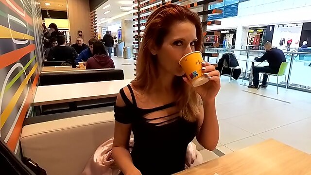 Public Cum Drinking In A Mall, Then Wait 20 Min In A Line With Sperm In Mouth To Order A Coffe Tasty