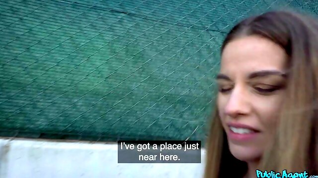 Eveline Dellai plays with her tight snatch before fucking