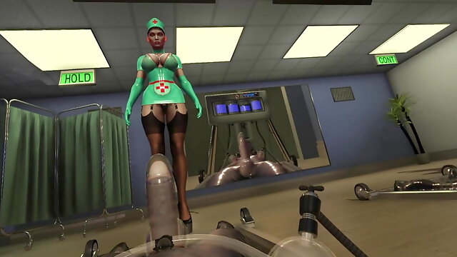 Citor3 3D VR Game latex nurses pump seamen with vacuum bed and pump