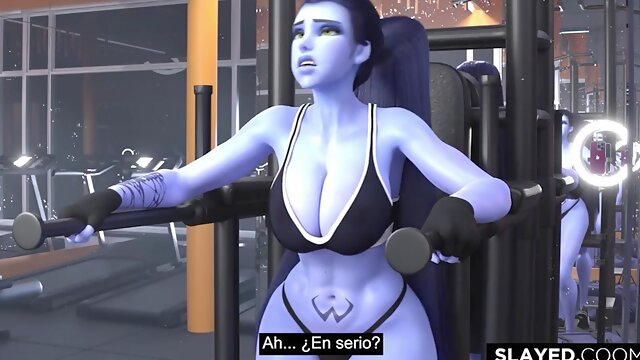 Widowmaker gets a BBC in the gym EXTENDED
