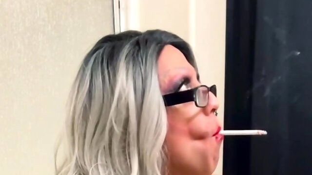 Crossdresser Smoking