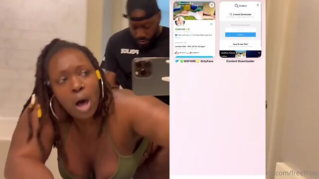 Onlyfans Leak Ebony MILF Big Ass BBC Doggy Style Cum On Ass