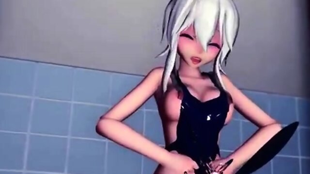 [MMDSunrise] Insect fucks Yowane Haku in bathroom stall