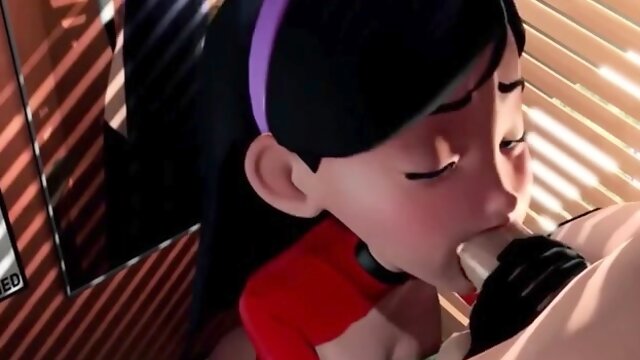 Helen and Violet Parr in the changing room (no security