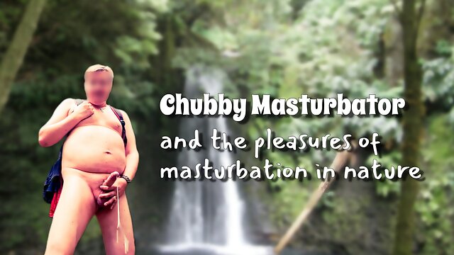 I cum quickly on the tree trunk 