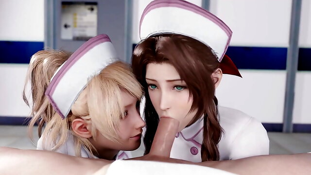 Nurse Luna And Aerith Sucking Big Dick Version 2