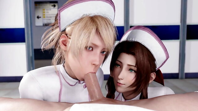 Nurse Luna And Aerith Sucking Big Dick Version 3