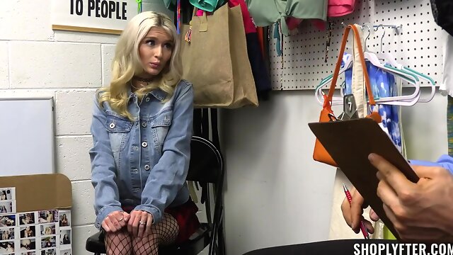 Cute Petite Slim Blonde Teen Shoplifter Shows Her Best Fuck And Blowjob Skills To Get Free