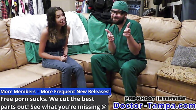 Become Doctor Tampa, Put Speculum & Catheter Into Aria Nicole As She Undergoes 