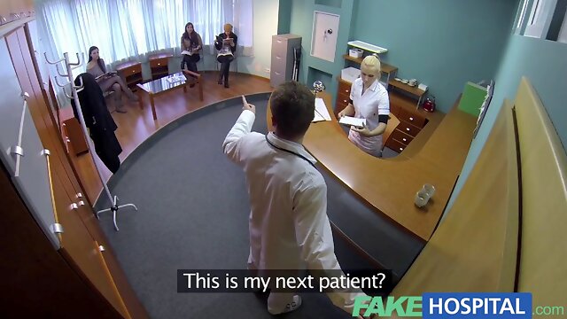 Young patient caught getting pounded by doctor in fake hospital POV