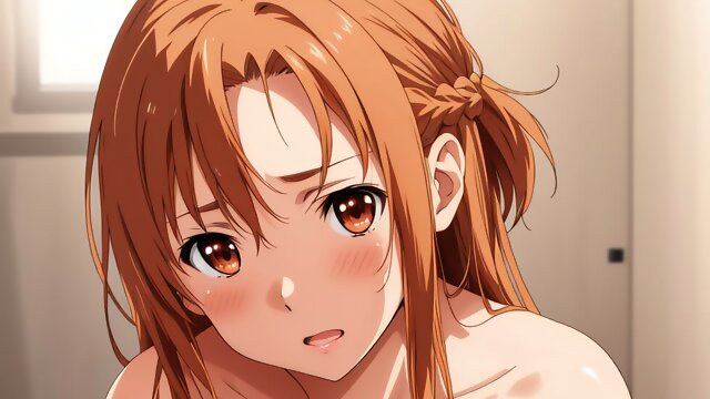 Anime girl SAO asuna nuke (with masturbation ASMR sound)