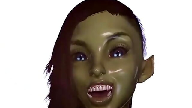 Hot Orc Chick Drops Her Jiggly Tits Around a Big Dick (Alternative Angle)