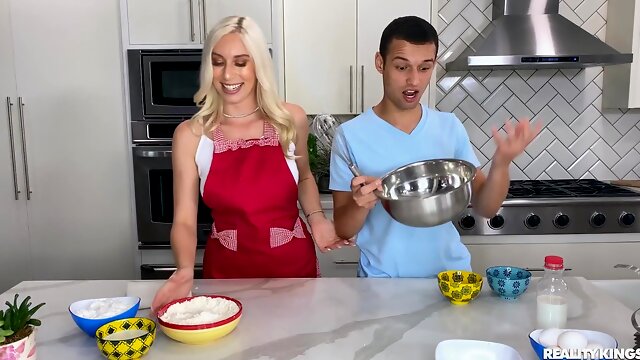 Kay Lovely gets eaten out and screwed in the kitchen