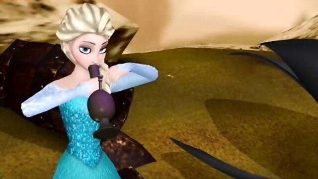 Elsa takes tentacle