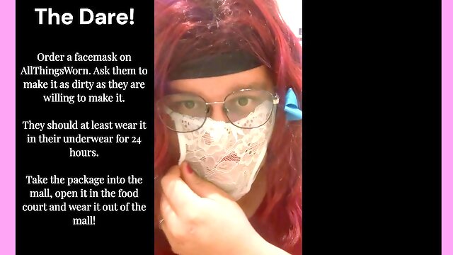 Trans Wears Panty as Facemask in Public Mall!