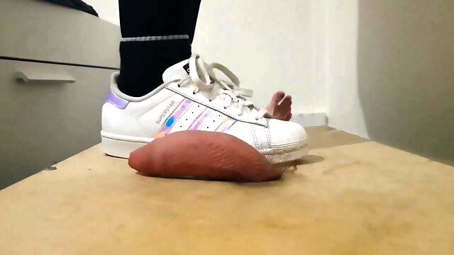 Compilation Of Adidas Sneakers Crushing Cock