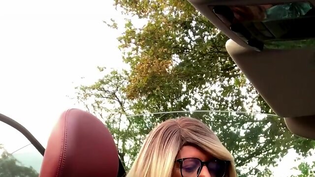 Crossdresser Pantyhose, Driving, Black