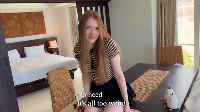 Ass To Mouth Amateur, English Subtitles, Tourist Hotel, 18, Small Tits, Cute