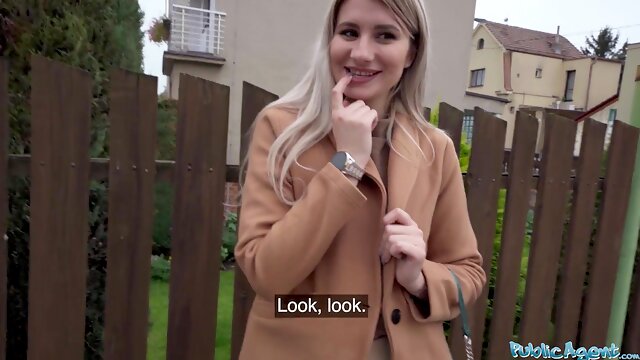 Super cute petite blonde gets her tits out in public then fucks in a basement - POV reality sex with Czech teens (18+)