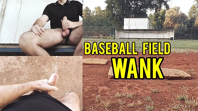 Wank at the baseball field + pissing at the pond of a golf course