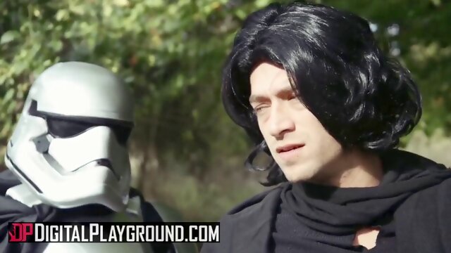 Adriana Chechik & Lily Labeau get dominated by Xander Corvus in Star Wars parody video
