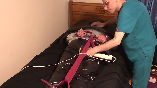 Jun 14 2022 - Rubber Boy Gets Tied Up & Breath Controlled In Silver Nylon