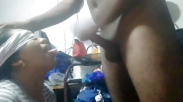 I play the taste test with my stepbrother and I end up sucking his big cock
