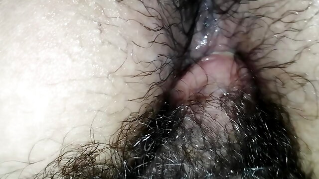 Fuck my anus with your penis while I touch my clit and put me in the dog position and fuck my hairy pussy