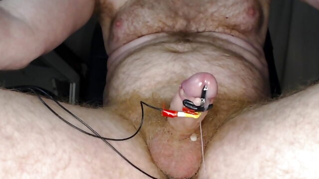 More Estim and MJ electrode anal probe, how long to cum?