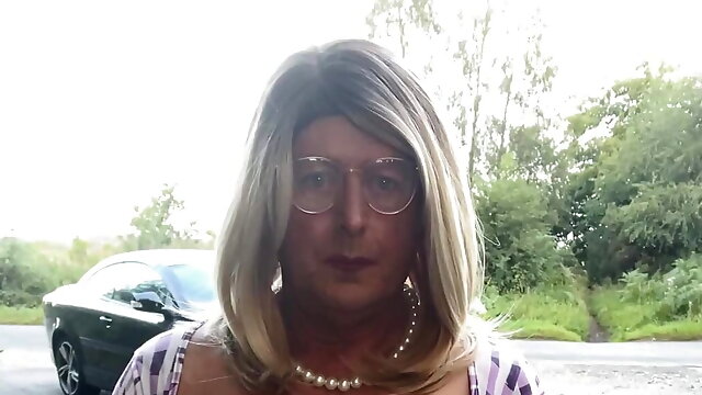 In The Woods, Crossdresser Pantyhose