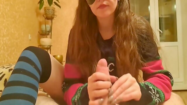 Handjob Auf Die Strümpfe
