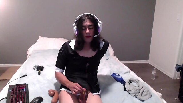 Femboy Plays With Herself - Personal Solo Have Fun With Ass-Fuck - Ultra-Cute And Sleek