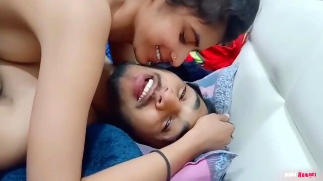 BF pulled down the GF who was sleeping with her BF and fucked him. Hindi Audio
