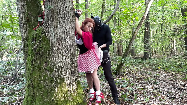 Red ridding hood in the forest