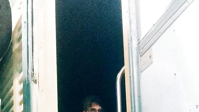 Sexy gay Muslim boy having fun in train public 