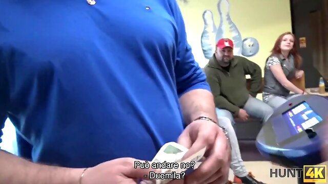 Watch how this teen cutie loses all track of money and loses her head