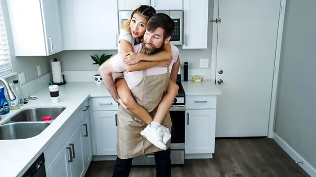 Crazy morning interracial sex with an Asian girlfriend Mina Luxx