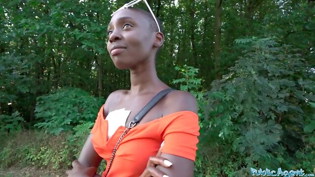 Zaawaadi gets her tight ebony pussy drilled hard in the woods
