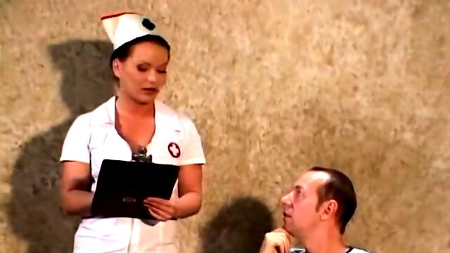 Sexy Nurse Katja Kassin Treating Her Patient With Blowjobs