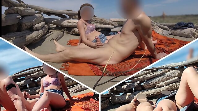 Wife Masturbation, Beach Sex, Hidden Camera, Beach Stranger, French Nudist Beach