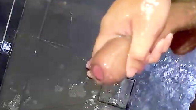 Cumming in the shower