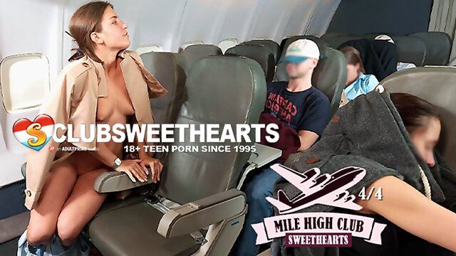 Mile High Club Sweetheart Sara Heat Orgasming on the Flight Backc