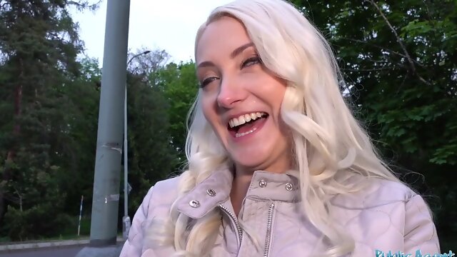 Helena Moeller, a busty blonde MILF, craves for a big Czech dick in public POV