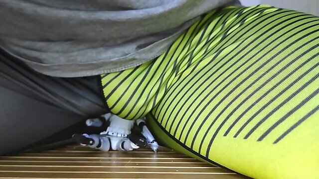 Giant boy in tight jogging pants buttcrush 2