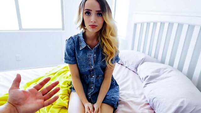 Aesthetic POV dick-riding session with a teen blonde Maria Kazi