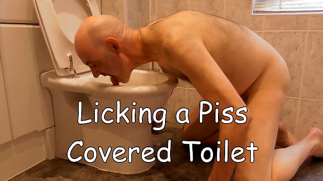 Gay Piss, Gay Toilet Slave, Gay Mature Piss Drinking, Small Cock Gay