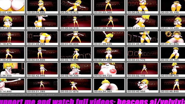 Sexy Yellow Bunny Girl Suit - Dancing (3D HENTAI)